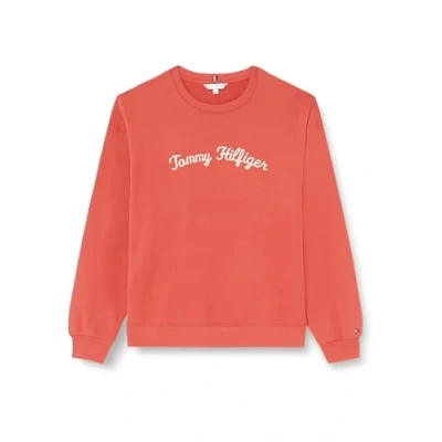 Abbildung von Tommy Hilfiger Curve Script Sweatshirt, Damen, Größe: 48, Terra red