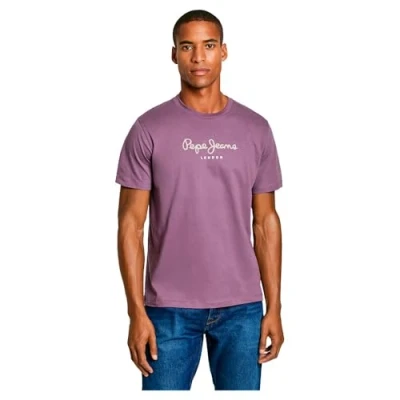 Abbildung von Pepe Jeans EGGO Tshirt print, Herren, Größe: Small, Aubergine purple