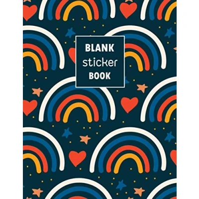 Abbildung von Blank Sticker Book: Album Rainbow Theme 8.5x11 100 pages