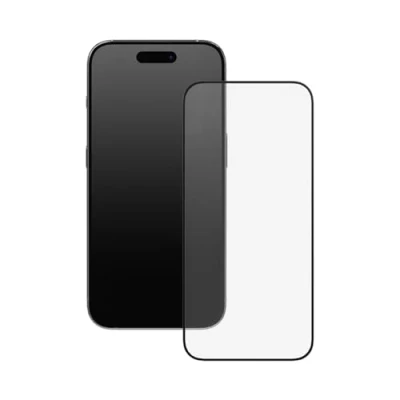 Abbildung von RhinoShield 9H Panzerglas Displayschutz, kompatibel mit [iPhone 15 Pro] Hohe Transparenz, kratzfest und blaulichtresistent, 3D Abdeckung, Installationswerkzeug inklusive