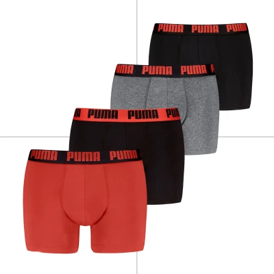 Abbildung von Puma MEN Everyday 4 PACK Panties, Herren, Größe: Small, Red/grey/black