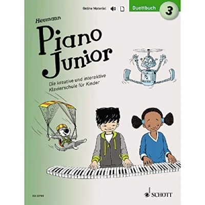 Abbildung von Piano Junior: Duettbuch 3: Vierhändiges Spielbuch zur Klavierschule. Band 3. Klavier 4 händig. (Piano Junior deutsche Ausgabe, 3)