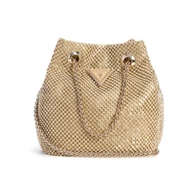 Abbildung von Guess Zalina Pouch Umhängetasche goldcoloured, Damen, Größe: One Size, Gold coloured