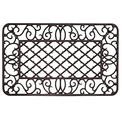 Abbildung von Aubaho Fußmatte Fussmatte Fussabtreter Türmatte Eisen Antik Stil Abtreter braun 67cm 6