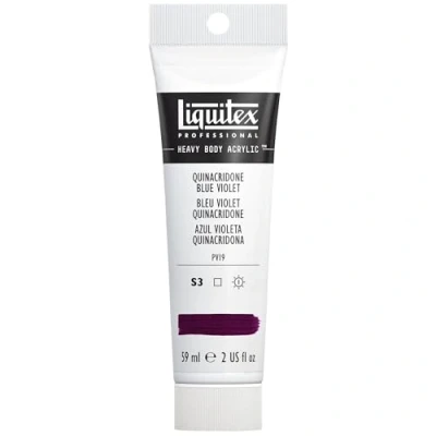 Abbildung von Liquitex 1045118 Professional Heavy Body Acrylfarbe in Künstlerqualität mit ausgezeichneter Lichtechtheit buttriger Konsistenz, 59ml Tube Quinacridone Blauviolett
