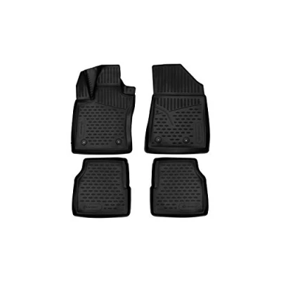 Abbildung von Element 3D Gummimatten Set für Jeep Compass II 2017 2024 100% passgenaue Auto Fußmatten, robuste Universal Fußmatte Auto, Fussmatten Gummi,