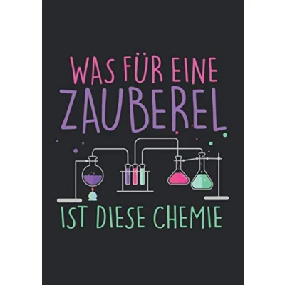 Abbildung von A4 Notizbuch kariert mit Softcover Design: Chemie Zauberei Chemiker Spruch Spaß Geschenk: 120 karierte DIN Seiten