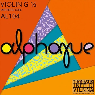 Abbildung von Thomastik Einzelsaite für Violine ALPHAYUE 1/2, Mensur 283mm/11.1&quot; Nylonkern G Saite Synt./Monel