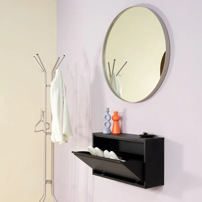 Abbildung von Spinder Design Garderobenständer &quot;Jessy&quot;, (1 St.), Platzsparender aus Stahl, 8 Haken &amp; Schirmständer
