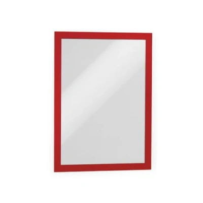 Abbildung von Durable Info Rahmen Duraframe (A4, selbstklebend mit Magnetverschluss) 10 Stück, rot, 488203
