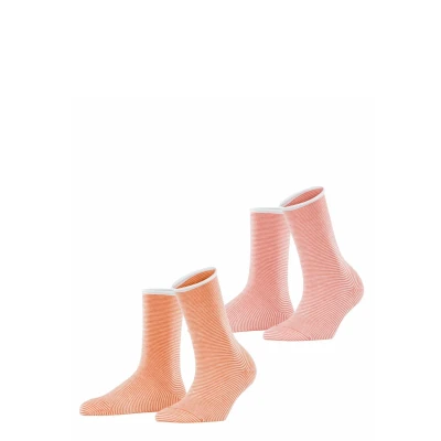 Abbildung von Esprit Allover Stripe 2PACK WITH Pattern Socken, Damen, Größe: 35 38, Sortiment