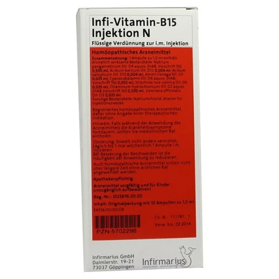 Abbildung von INFI Vitamin B 15 Injektion N 10X1 ml