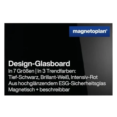 Abbildung von Magnetoplan Design Glasboards 13408012 magnetisch schwarz