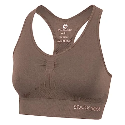 Abbildung von STARK SOUL Bra Light Support Sport BH doppellagig für Damen deep Taupe Größe S
