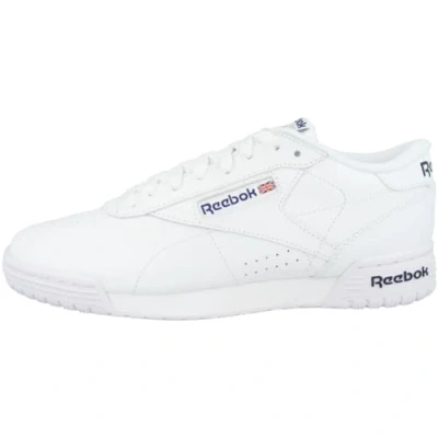 Abbildung von Reebok Classic Exofit LOGO Intense Sneaker low, Größe: 48.5, White/royal blue Leder und textil