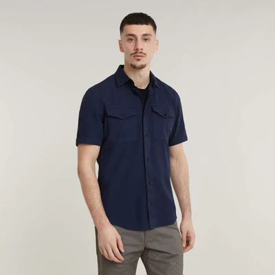 Abbildung von G Star RAW Herren Marine Slim Hemd, Blau (Sartho Blue gd D19751 D454 B597), L