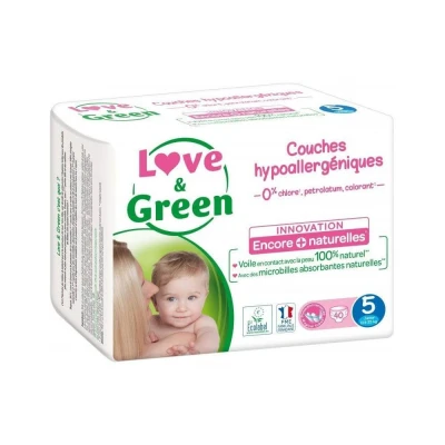 Abbildung von Love &amp; Green Babywindeln hypoallergen 0% Größe 5 (11 25 kg)