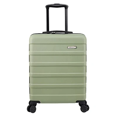 Abbildung von Cabin Max Anode Handgepäck Koffer Leicht, Hartschale, Trolley mit 4 Rädern, 3 stelliges Schloss (Trolley Farbe: Grun, Größe: 55x40x20 cm)