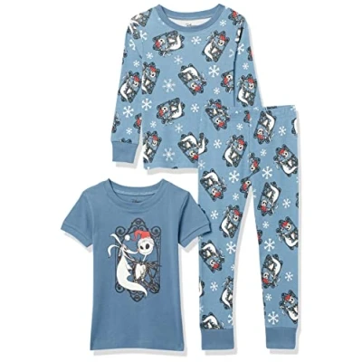 Abbildung von Amazon Essentials Disney Marvel Star Wars Unisex Baby Eng anliegende Baumwoll Schlafanzüge, Nightmare Santa Jack, 24 Monate