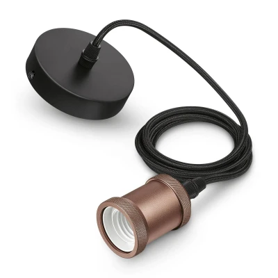 Abbildung von Philips LED E27 Vintage Schnurpendel, 40 W, rose gold