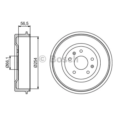 Abbildung von BOSCH 0 986 477 227 Bremstrommel 303 Hinterachse LAND ROVER: Freelander I SUV, SUV Cabrio