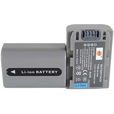 Abbildung von DSTE 2pcs NP FP50 (1100mAh/7.4V) Akku kompatibel mit Sony FP30, FP60, FP70, FP71, DCR DVD203E, DVD205, DVD205E, DVD304E, DVD305