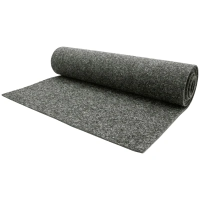 Abbildung von Nadelfilz Meterware MERLIN Grau, 2,00m x 3,00m, Robuster, Trittschalldämmender Teppich Bodenbelag für Wohn und Büroräume