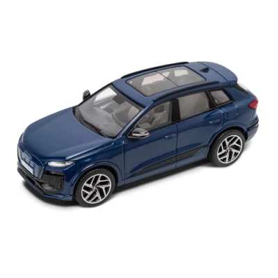 Abbildung von Audi 5012326632 Modellauto Q6 e tron Miniatur Modell, Maßstab 1:43, blau