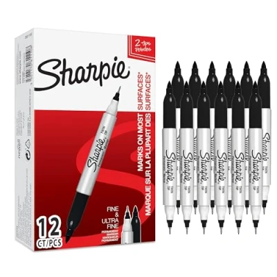 Abbildung von Sharpie Permanentmarker Twin Tip F/UF schwarz