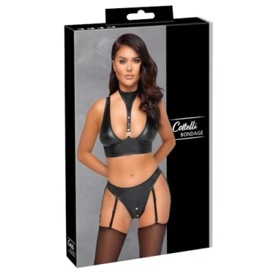 Abbildung von Bralette plus Straps Slip mit Handfessel am hinteren Bund