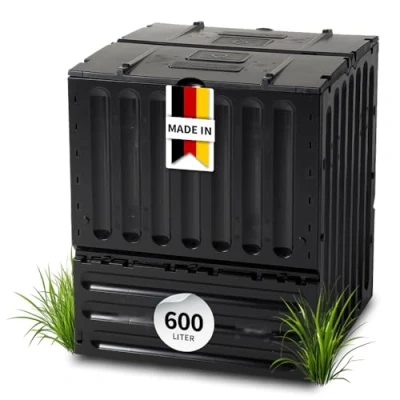 Abbildung von Garantia Eco King Komposter 600 Liter schwarz Garten, Schnellkomposter, Abfall &amp; Recycling, Biomüll, Komposteimer, Thermokomposter, Kompost, Biotonne