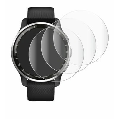 Abbildung von Savvies 4 Stück Full Screen Schutzfolie für Garmin D2 Air X10 Cover Displayschutz Folie [3D Curved, Transparent, Anti Fingerabdruck]