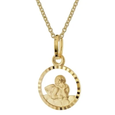 Abbildung von trendor 28748 Kinder Anhänger Amor Gold 333/8K + vergoldete Silberkette