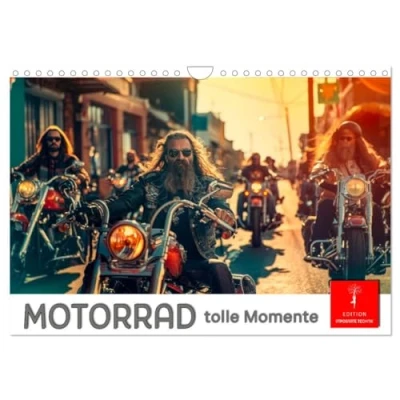 Abbildung von Motorrad tolle Momente (Wandkalender 2025 DIN A4 quer), CALVENDO Monatskalender