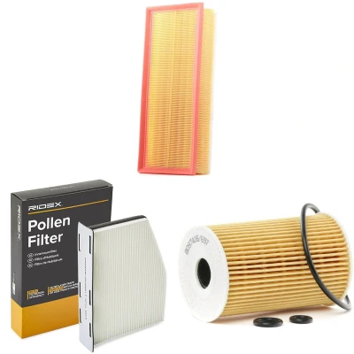 Abbildung von RIDEX 4055F2991 Filter Satz VOLKSWAGEN: Touran I, Tiguan Passat B6 Variant, SKODA: Octavia 2 Combi, Superb II Kombi, Yeti, AUDI: A3 Sportback