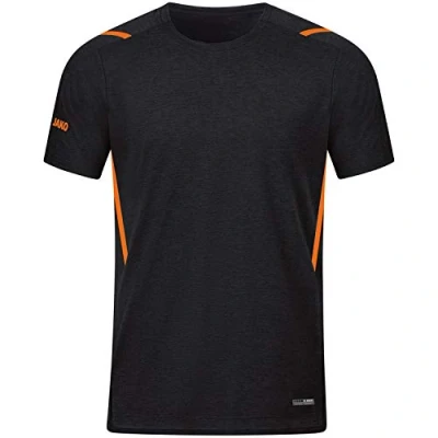 Abbildung von JAKO Kinder T Shirt Challenge, Schwarz Meliert/Neonorange, 164
