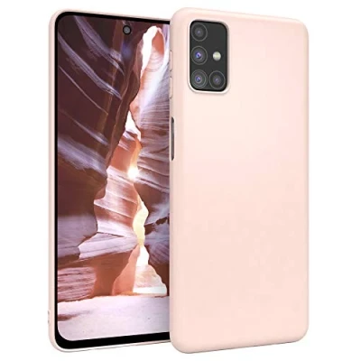 Abbildung von EAZY CASE Handyhülle Silikon mit Kameraschutz kompatibel Samsung Galaxy M31s in Hellrosa, Rosa, Ultra dünn, Slimcover, Silikonhülle, Hülle, Softcase, Backcover