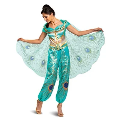 Abbildung von Disney Aladdin Live Action Damen Jasmin Kostüm, blaugrün, Small (4 6) US