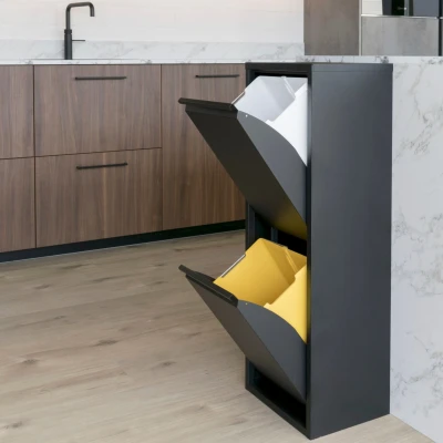 Abbildung von Spinder Design Mülltrennsystem &quot;Gigi&quot;, Metall, Breite 34 cm