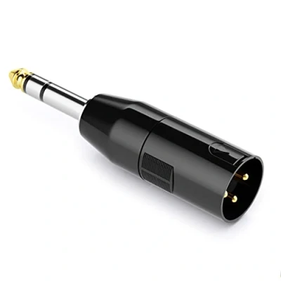 Abbildung von deleyCON Audio Adapter XLR auf 6,3mm Stereo Klinke Stecker 6,35mm TRS für 3 Pin Kabel Mikrofon Lautsprecher Mischpult Musikinstrument Tonstudio