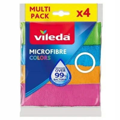 Abbildung von Vileda Microfaser Allzwecktuch Colors, 1 Packung mit 4 Stück