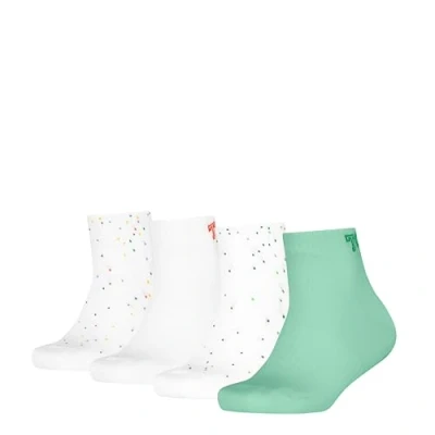 Abbildung von Tommy Hilfiger KIDS Quarter Sport 4 PACK Unisex Socken für Kinder, Größe: 35 38, Green