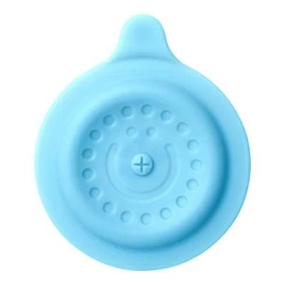 Abbildung von Ubbi Bath Drain Cover, Soft Suction Cup Stopper, Newborn Essentials, Baby and Toddler Time Accessories, Dishwasher Safe, Blue