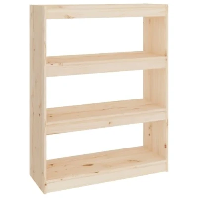 Abbildung von vidaXL Bücherregal Raumteiler Standregal Aktenregal Raumtrenner Regal Wandregal Büroregal Mehrzweckregal 80x30x103,5cm Massivholz Kiefer