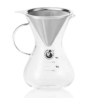 Abbildung von Coffee Fox Kaffeebereiter Kaffeezubereiter mit Dauerfilter, Pour Over