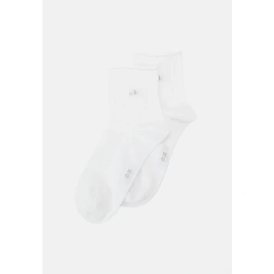 Abbildung von Calvin Klein Underwear Women Short SOCK ROLL TOP 2 PACK Socken, Damen, Größe: 39 42, White