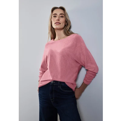 Abbildung von Street One MIT Vausschnitt Strickpullover, Damen, Größe: 42, Pink