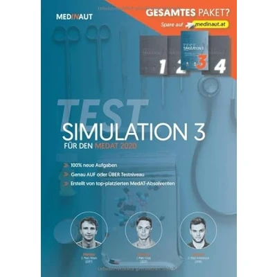 Abbildung von MEDINAUT: MedAT 2020 Testsimulation 3 für den Erstellt von top platzierten Absolventen, 100% neue Aufgaben, sehr testnah / Band Simulationspaket (MEDINAUT TESTSIMULATION, 3)