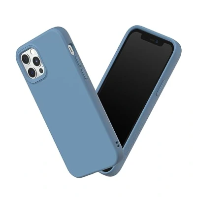 Abbildung von RhinoShield Case kompatibel mit [iPhone 12/12 Pro] SolidSuit Stoßdämpfende &amp; schlanke Schutzhülle Premium Finish 3.5 Meter Fallschutz Türkisblau