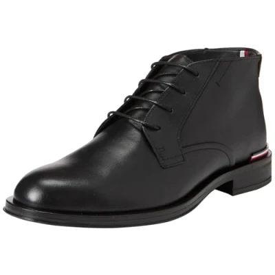 Abbildung von Tommy HILFIGER Schnürstiefelette &quot;CORE RWB LTH L BOOT&quot;, mit Streifen an der Ferse